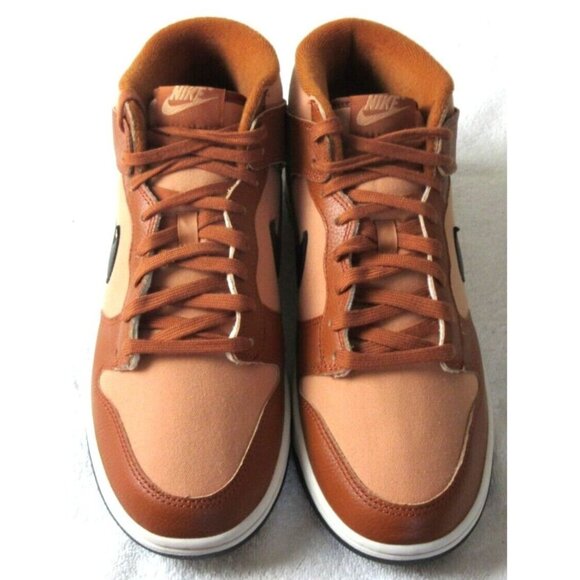 Nike Men's Dunk Mid Amber Brown Black Dark Russet Shoes Sizes DZ2533 200 NIB - Picture 3 of 5
